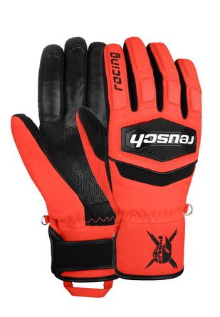 Гірськолижні рукавички Worldcup Warrior R-TEX® XT, водонепроникні та дихаючі, чорний/червоний, розмір 10.5