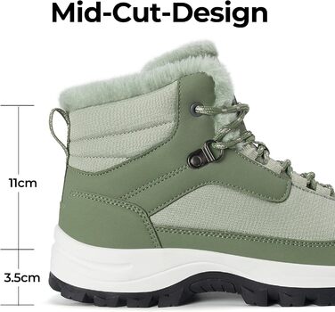 Зимові черевики Mishansha для жінок, утеплені, з антиковзким покриттям, для піших прогулянок, розмір 36-42, 38 EU, зелені