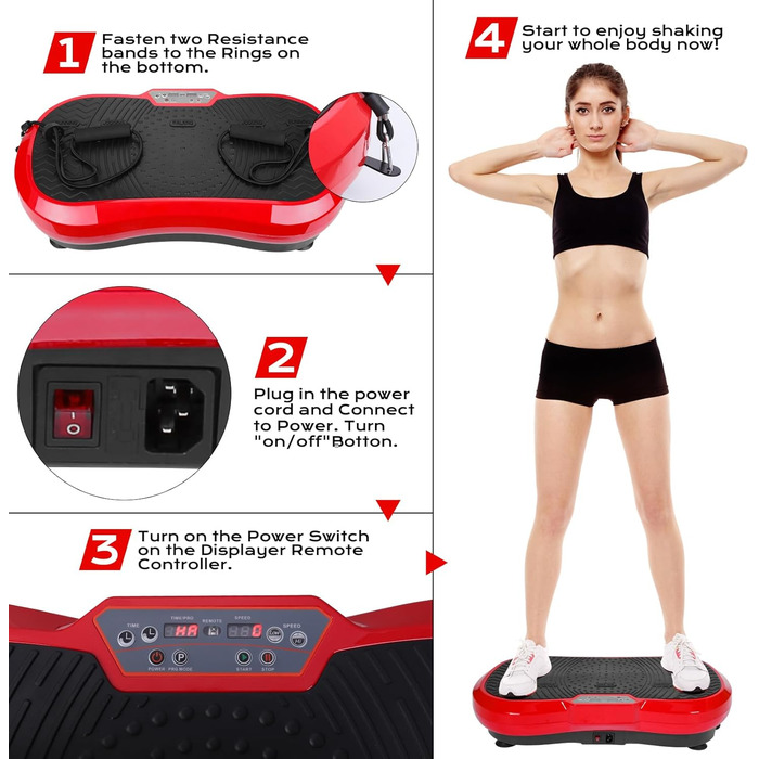 Вібраційна платформа LIFERUN з 120 рівнями інтенсивності та 10 програмами тренувань. Тиха, для дому, повне тіло, масаж, до 180 кг, з пультом та ременем.