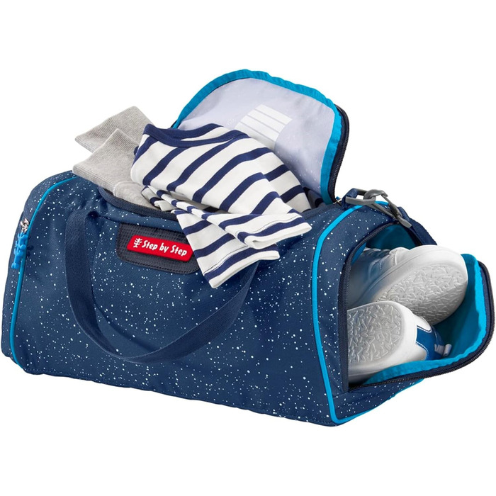 Дитяча спортивна сумка Step by Step Sky Rocket Rico, 13 л, синя, з відділенням для вологого одягу, знімний і регульований ремінь, для школи з 1 класу