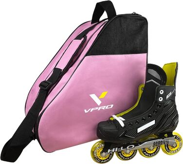 Сумка для ковзанів VPRO: для дітей та дорослих, з ремінцем та блискавкою (рожева)
