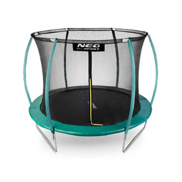 Батут для саду 244 см, комплект з сіткою безпеки, драбиною та захисною кришкою для пружин