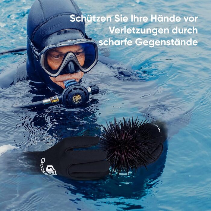 Гоузіхілл Неопренові рукавички для чоловіків та жінок, 3 мм, для дайвінгу, снорклінгу, веслування, серфінгу, каякінгу, чорний L