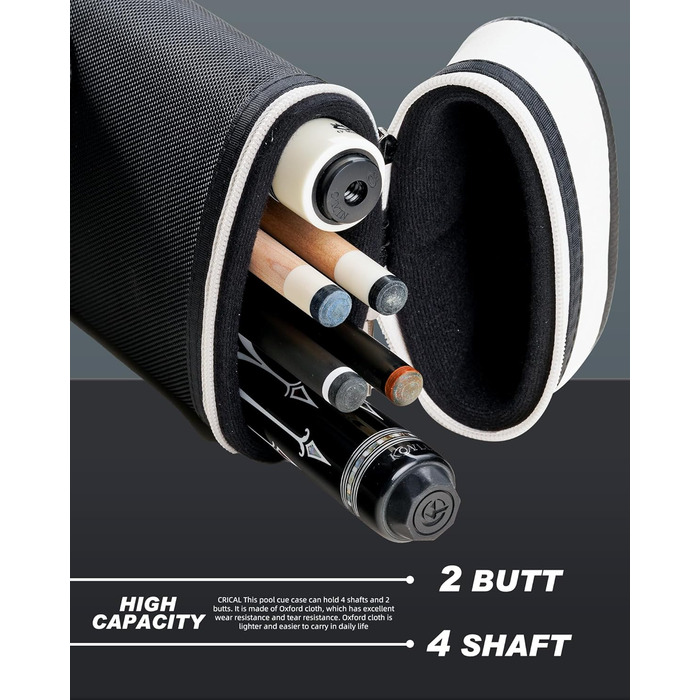 Кейс для більярдних київ CRICAL 2x4: для 2 київ-баттів та 4 київ-шафтів, з жорстким корпусом, аксесуари для більярду
