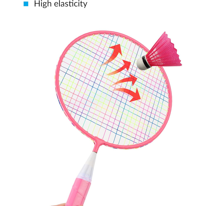 Набір для бадмінтона QKTYB для дітей від 4 до 8 років, легкий алюмінієвий, для початківців, з сумкою, зелений (рожевий)