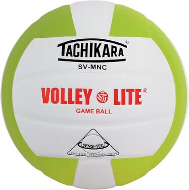 Волейбольний м'яч Tachikara Volley-Lite для тренувань, Puderblau/Weiß (Lime Green/White)