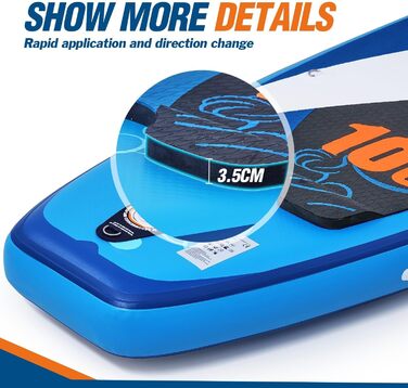 Надувний SUP-борд Zupapa 320/366см | Комплект для SUP та каякінгу | З аксесуарами (чорний, сірий, білий)