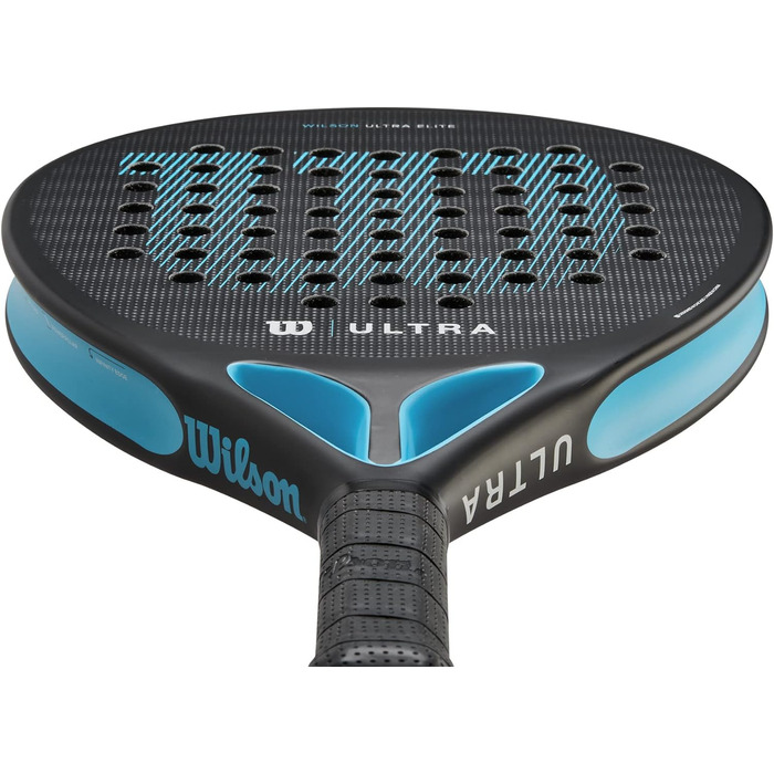 Падель ракетка Wilson Ultra Elite V2, скловолокно/EVA, 361 г, чорна/синя