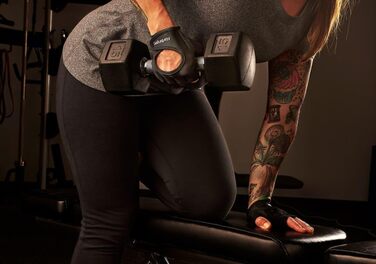 Жіночі вантажні рукавички Harbinger з сіткою StretchBack та шкіряною долонею (1 пара), чорний, розмір S