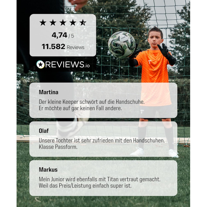 Воротарські рукавички T1TAN Rebel Junior для дітей 4-6 років, чорно-білі, розмір 4 (5-6 років)