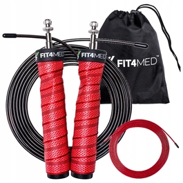 Стрибальний канат Fit4Med із пластику, 300 см, червоний