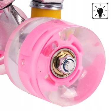 Роликова дошка (скейтборд) MalPlay з підсвічуванням коліс, 56 см, рожева, ABEC-7