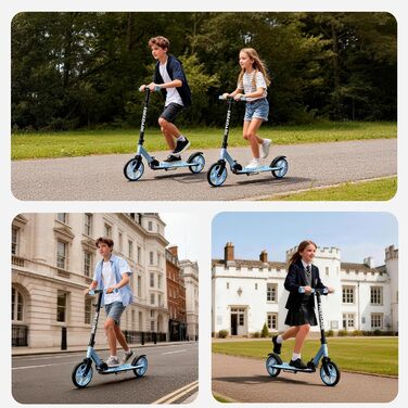 Самокат FREEDARE Cityroller складний для дітей та дорослих, колеса 200мм, до 100кг, блакитний