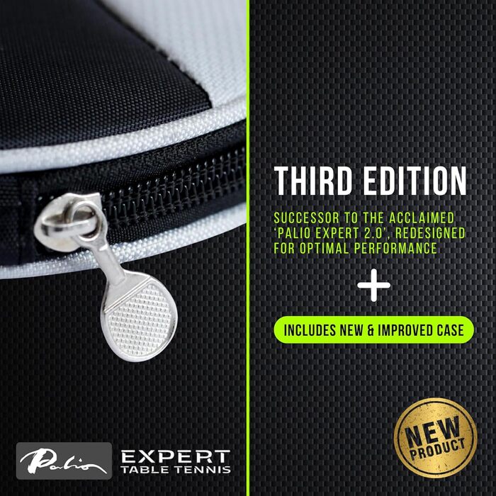 Набір тенісних столів Palio Expert 3.0 з чохлом | ITTF, високопродуктивні ракетки для пінг-понгу для початківців | Набір з 2 ракетками з максимальним обертанням та контролем