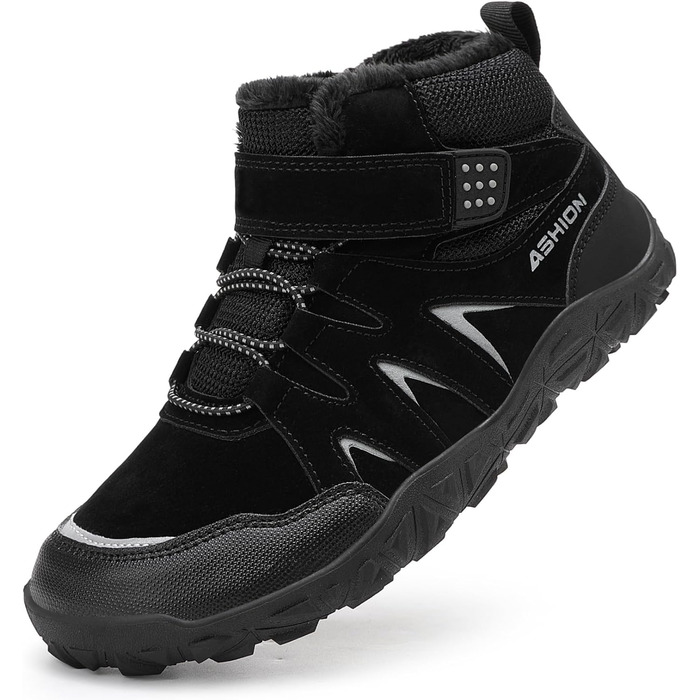 Дитячі зимові чоботи Littleplum для хлопчиків. Зимові шкарпетки-чоботи, теплі, з підкладкою, для снігу, трекінгові. Розмір 39 EU, чорний колір.