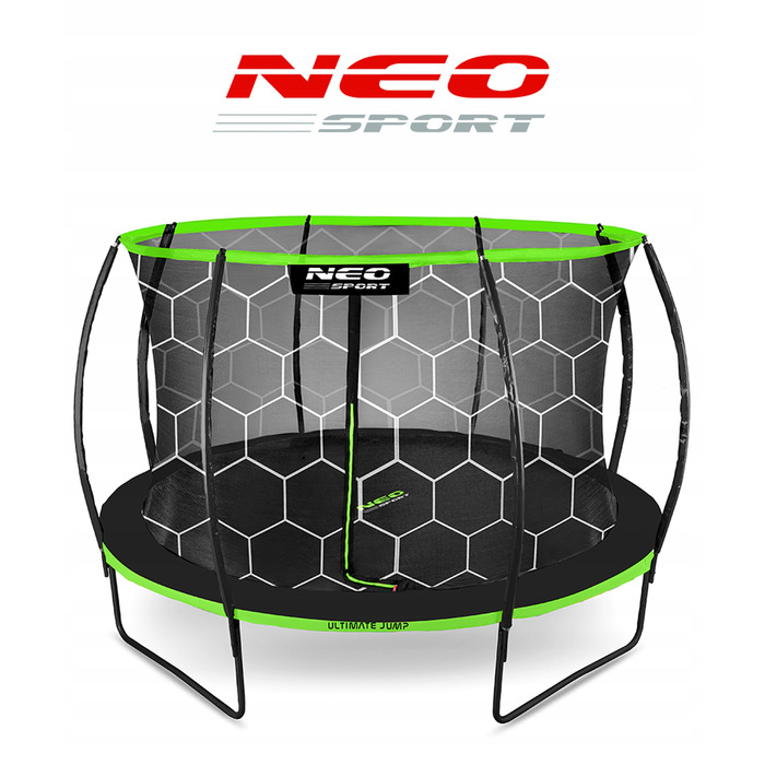 Садовий батут Neo-Sport 8ft/252см з внутрішньою захисною сіткою