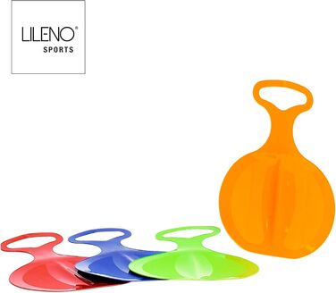 LILENO SPORTS дитячий сніговий попорутчер для катання, пластиковий санний диск для всієї родини, набір з 4 різнокольорових санок для дітей та дорослих
