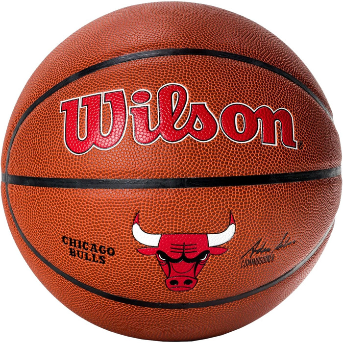 Баскетбольний м'яч Wilson NBA Chicago Bulls, композитний, розмір 7, для дорослих