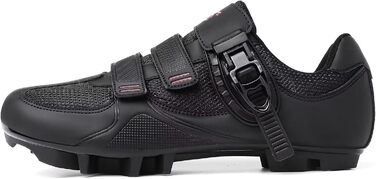 Велосипедні черевики Mountain для чоловіків та жінок, MTB, SPD, для гірського велосипеда, з пряжкою, зелені (40 EU, C Чорний Червоний)