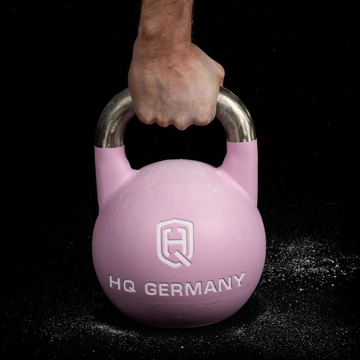 Професійна гиря HQ Germany 8 кг, неіржавна ручка, для змагань, ±200 г, порошкове покриття
