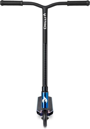 Самокат трюковий Chilli Pro Scooter Rocky Vol. 3 Blue Neochrome - для початківців та профі, колеса 110мм ABEC 9, висота 82см