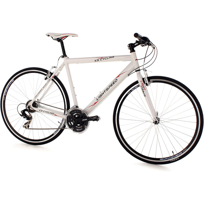 Фітнес-байк KS Cycling Lightspeed 28'' алюмінієва рама 58 см, білий