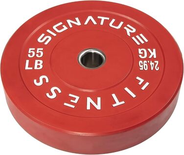 Олімпійський диск Signature Fitness 25 кг, сталева втулка, 5,1 см, кольоровий