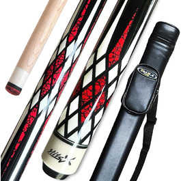 Кью для більярду Tai Ba: професійний кий з наконечником 13 мм, довжиною 58'', з канадського клена, вага 19,20,30 Oz (на вибір), кольори: синій, червоний, зелений. У комплекті: рот, обертовий механізм, естуі.