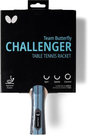 Професійна ракетка для настільного тенісу Butterfly Team Challenger, ITTF, для початківців і досвідчених