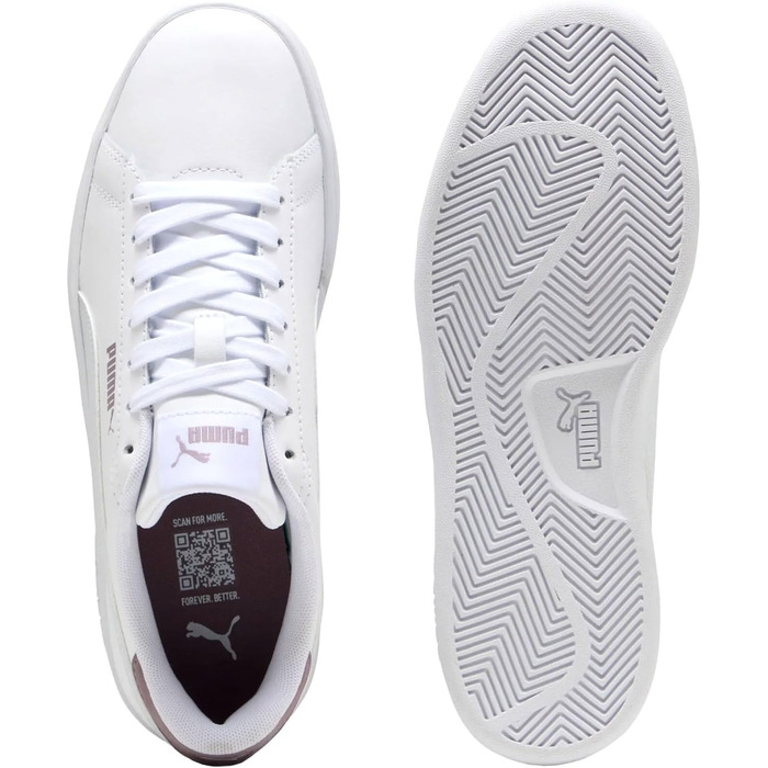 Кросівки Puma Smash 3.0 LS унісекс (38.5 EU, Puma White Silver Mist Plum Jam)