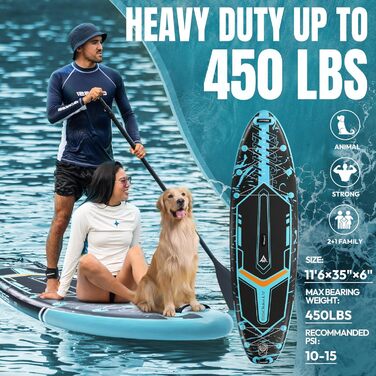 Надувне SUP-борд (305 x 91 см) з аксесуарами та рюкзаком (блакитний/з сидінням)