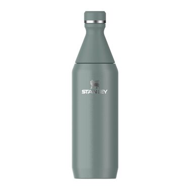 Термос Stanley 1913 All Day Slim 0.6л Shale - пляшка для води з нержавіючої сталі, тримає холод до 6 годин, лід до 11 годин, без BPA, герметична, придатна для миття в посудомийній машині
