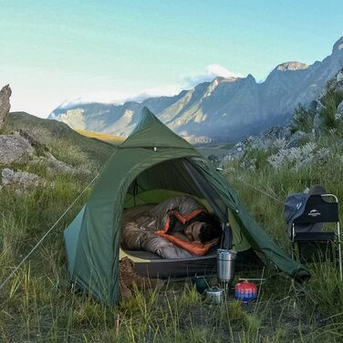 Намет Naturehike Cloud Up 1: ультралегкий намет для 1 особи на 4 сезони. Підходить для кемпінгу. (20D Waldgrün Upgrade)