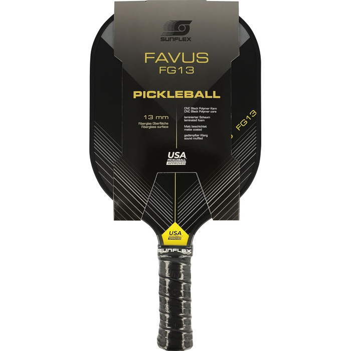 Sunflex® ракетка для піклболу Favus FG13 з скловолокна, професійна, міцна, для всіх вікових груп
