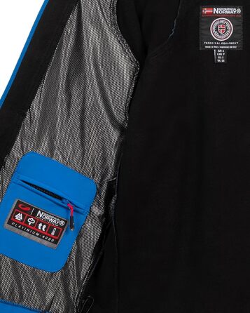 Чоловіча куртка Softshell Geographical Norway FVS — демісезонна outdoor куртка для походів та спорту, водонепроникна, синя, розмір L