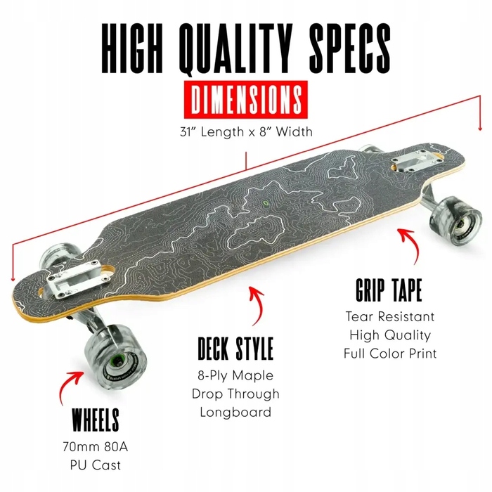 Лонгборд Madd Gear Drop Through Cruiser ABEC-7