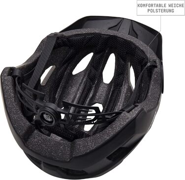 Велошолом AGU XC MTB для чоловіків та жінок, чорний, розмір L/XL (58-62 см), знімний козирок, вентиляція, In-Mold, EN1078
