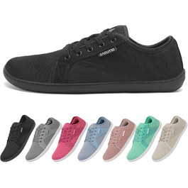 В'язані босижні черевики SAGUARO Unisex з широкою переднячкою та нульовим перепадом п'яти, Luck Ⅰ, розмір 36-48, чорний