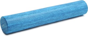 Професійний масажний ролик для фасцій Yogistar Pro Premium Plus, 90 см, синій мармур