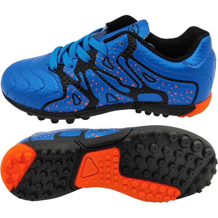 Дитячі футбольні бутси для тренувань на твердих поверхнях. Легкі футбольні кросівки для хлопчиків та дівчаток, розмір 30-40 EU, блакитні