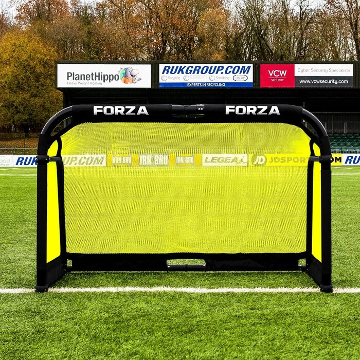 Алюмінієві футбольні ворота FORZA 1,8х1,2 м, складані, жовті, без сумки, 9 кольорів