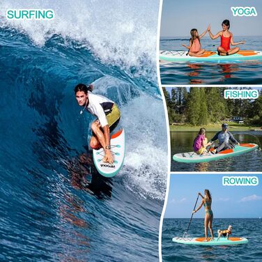 Надувний SUP Board для дітей та дорослих (320/335x84x15 см) з аксесуарами, до 200 кг, м'ятний колір