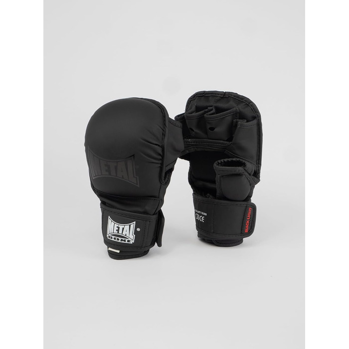 Рукавички для MMA METAL BOXE з великим пальцем, чорні, розмір L