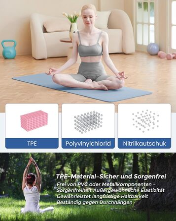 Килимок для йоги та фітнесу Narwhal: протиковзкий екологічний TPE мат для пілатесу та тренувань з ременем для перенесення