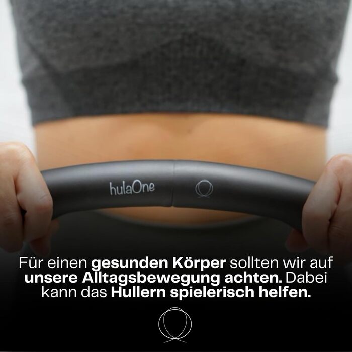 Преміум хулахуп hulaOne Classy Hoop 1,2 кг для фітнесу та схуднення, чорний, для дорослих