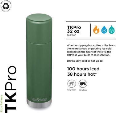Термос Klean Kanteen TKPro-FW для напоїв, зелений, універсальний розмір
