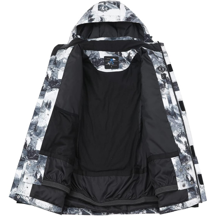 Чоловіча водонепроникна лижна куртка PHIBEE, тепла, вітрозахисна, з капюшоном, для зими, розмір XXL, з принтом