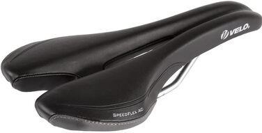 Велосипедне сідло Velo 250188 Speedflex AC: анатомічна форма, V-Cut, AIR Channel, ARC-TECH, 275x130 мм, чорно-сіре