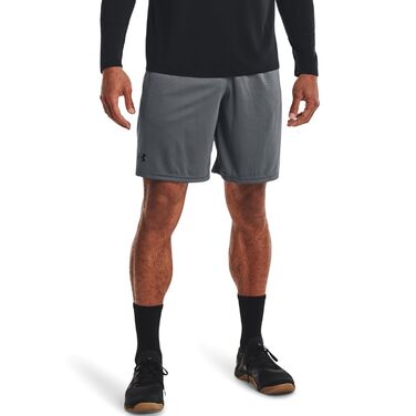 Чоловічі спортивні шорти Under Armour UA Tech Mesh дихаючі з кишенями, вільний крій, Pitch Gray, розмір XS