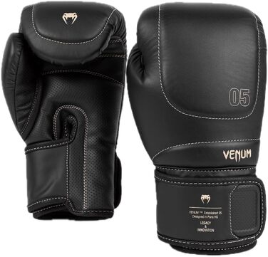 Боксерські рукавички Venum Impact Evo 12 унцій, чорні